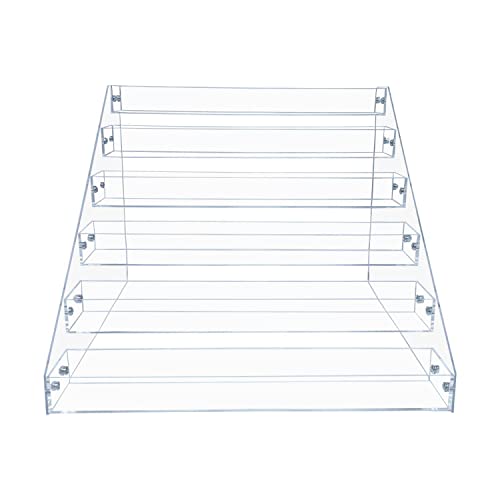 Clear Acrylic Spice Rack for Countertops (6 Tier - inner width 1.93'')