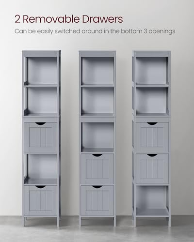Bathroom Floor Cabinet (55.7"H / Dove Gray)