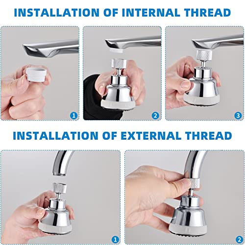 4 Spray Modes Faucet Aerator (Chrome)