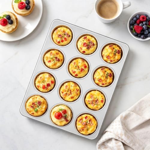 Stainless Steel Muffin Pans 12 Cups (12 Cup)