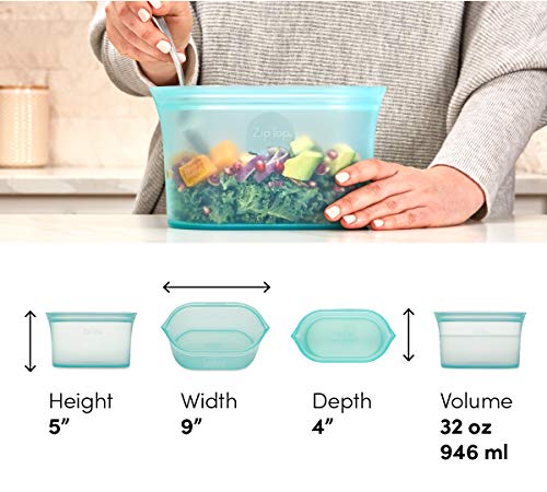 Reusable Food Storage Bags (Gray / Large Dish)