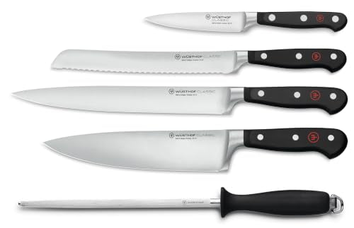 WUSTHOF Classic Five Piece Cook's Set (5-Piece / Black)
