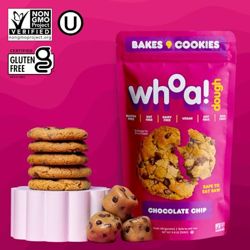 Whoa Dough Ready to Bake Cookie Dough Chocolate Chip (6.9 Ounce (Pack of 6))
