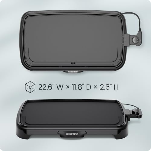 XL Electric Griddle with Removable Temperature Control (10" x 20")