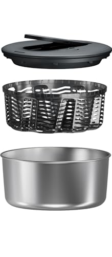 Swift Dry Stainless Steel Salad Spinner (Dark grey Steel / Small)