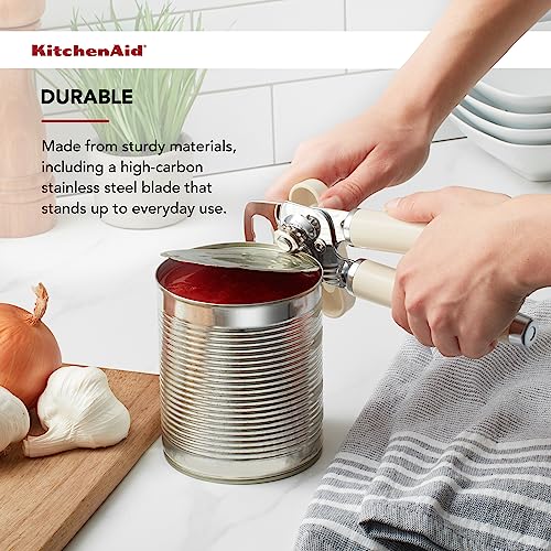 Classic Multifunction Can Opener and Bottle Opener Easy to Use (Almond Cream / 8.34-Inch)