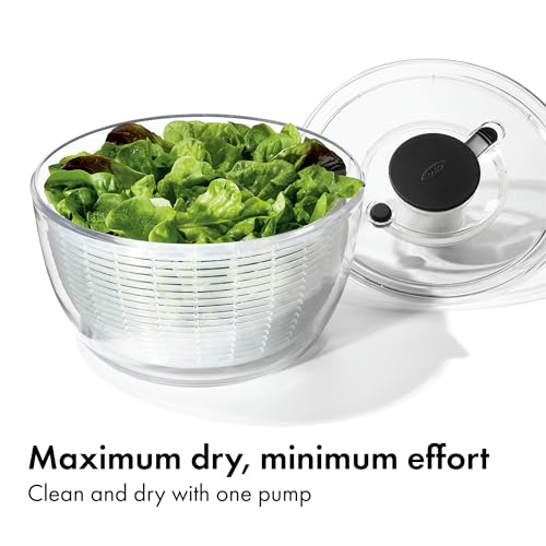Good Grips 6.22 Qt Salad Spinner (White / Large)