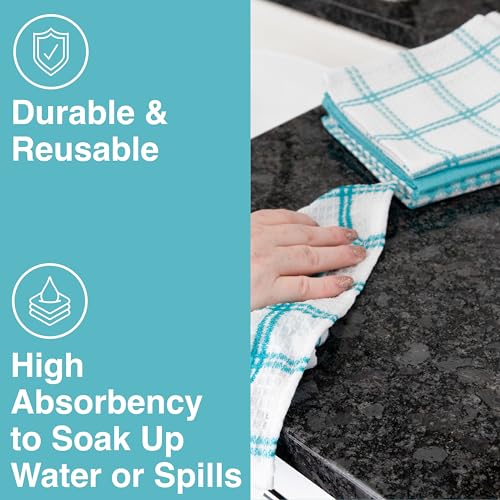 Premium Waffle Dish Cloths (Breeze / 8-Pack)