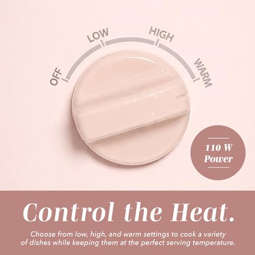 2QT Mini Electric Round Slow Cooker (Dusty Rose / 2 Quarts)