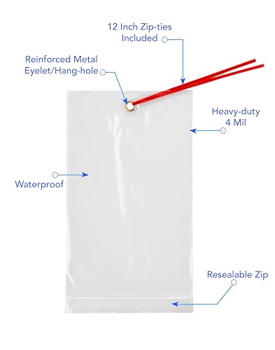 GPI 10" x 13" Reclosable Zip Bags with Bottom Hang (10" x 13)