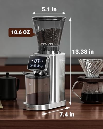 Burr Coffee Grinder (Metallic Silver)