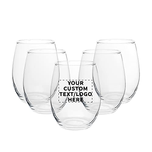 Stemless Wine Glasses by ARC Perfection 15 oz. Set of 10 (Blank – Clear / 10 Count (Pack of 1))
