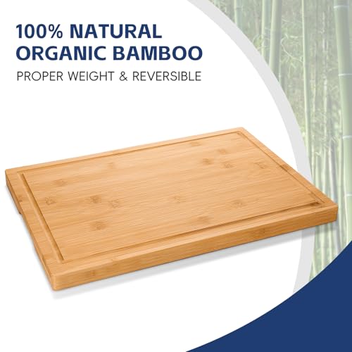 3 piece Bamboo Cutting Boards for Kitchen (3-piece)