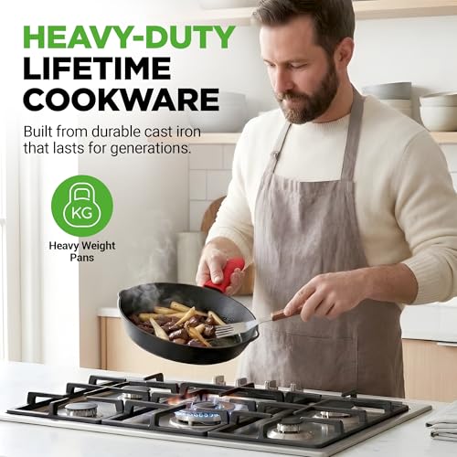 3pc Cast Iron Skillets (Various Sizes (3-Piece Set) / Black)
