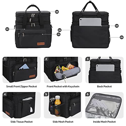23L Insulated Lunch Box (A. Black)