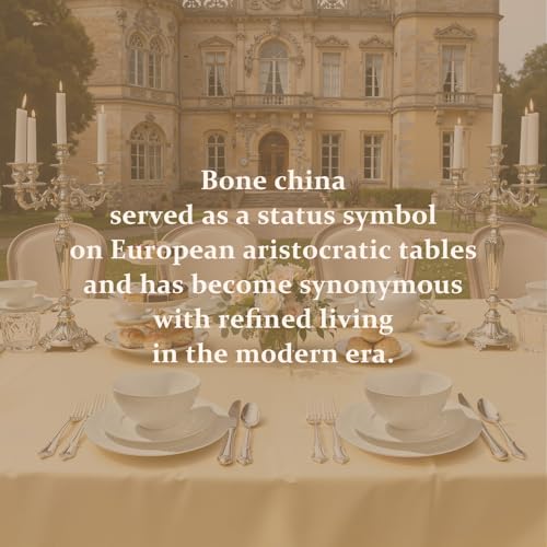 12Pc Bone China Dinnerware Set & 20Pc Flatware Combo Set for 4 (White-striped / service for 4-32pcs)