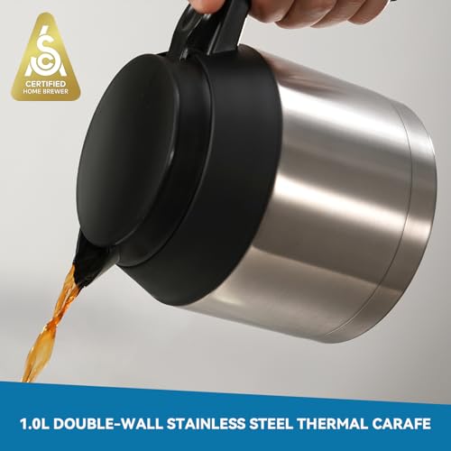 5 Cup Drip Coffee Maker Machine (Stainless Steel)