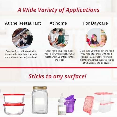 2x3 Dissolvable Food Labels (White / 250 Count)