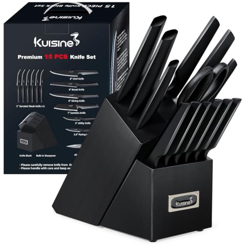 15 Piece Knife Set with Block (EX Black / 15 pieces)