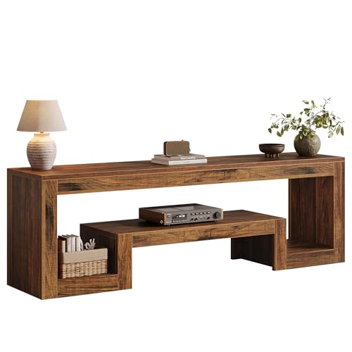 63 Inch TV Stand for 55 (Rustic Brown)