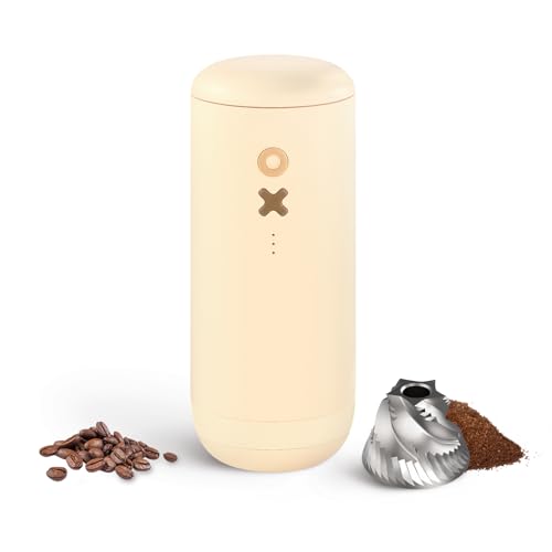Timemore OX Electric Burr Portable Coffee Grinder (Almond Cream)
