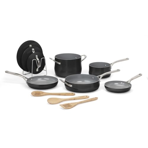 Ceramic Cookware Set (Black / 12 Piece Set)