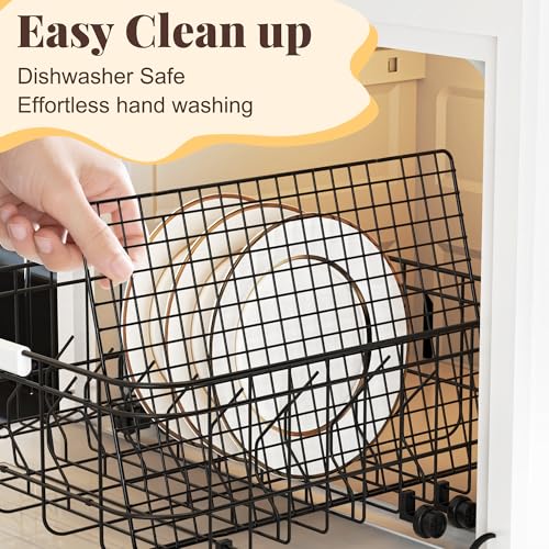 2 PCS Grid Wire Baking Cooling Racks (10“ x 15”-2 Pack / Black)