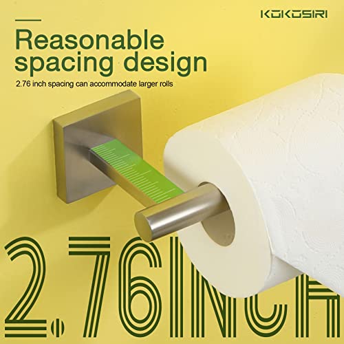 Toilet Paper Holder Tissue Paper Dispenser for Bathroom Toilet Roll Holder Brushed Nickel Stainless Steel B2005BR (Brushed Nickel / Horizontal)