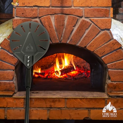 7 Inch Perforated Turning Pizza Peel with Long Handle (Platinum - Perforated Anodized / 7" Turning Peel - 35" Overall)