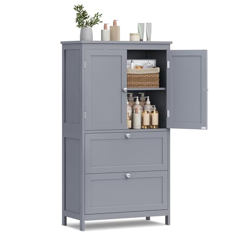 Bathroom Storage Cabinet with 2 Doors (Dove Gray / 2 Doors + 2 Drawers)