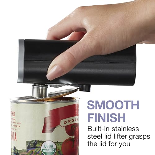 Hands Free Cordless USB Rechargeable Electric Can Opener (Black)