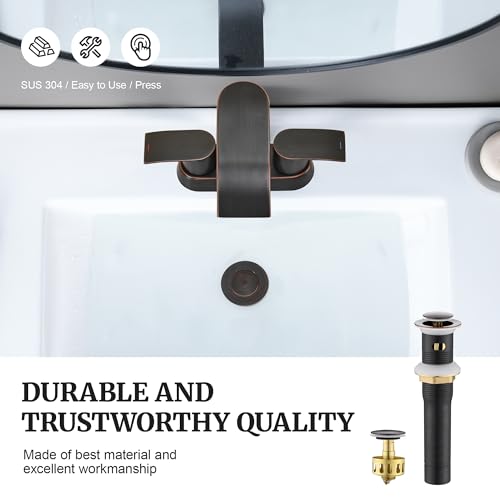 Bathroom Sink Stopper (With Overflow / Oil Rubbed Bronze)