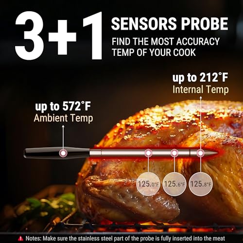Wireless Meat Thermometer Digital with App (2 Probes)