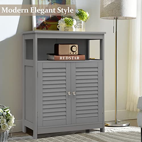 Bathroom Storage Cabinet (Grey / 23.5 inches x 12 inches x 31.5 inches)