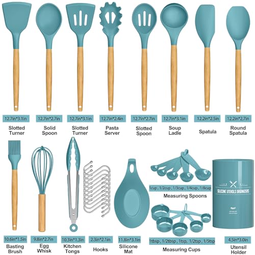 Kitchen Cooking Utensils Set (Blue)