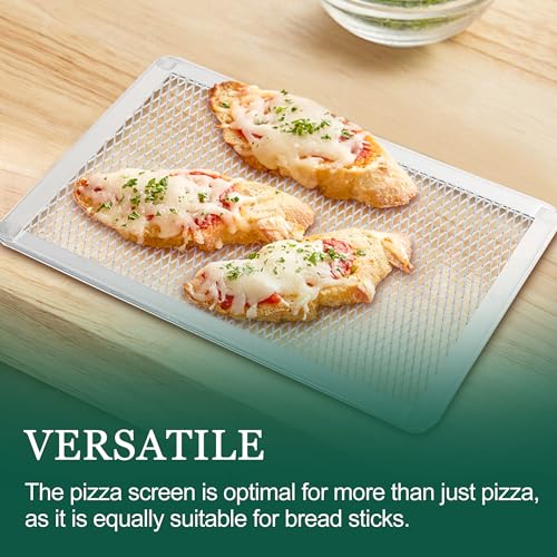Pizza Screen 8 x 12 Inch 2 Pack Rectangular Aluminum Pizza Pan Restaurant (8×12 inch Pizza Screen)