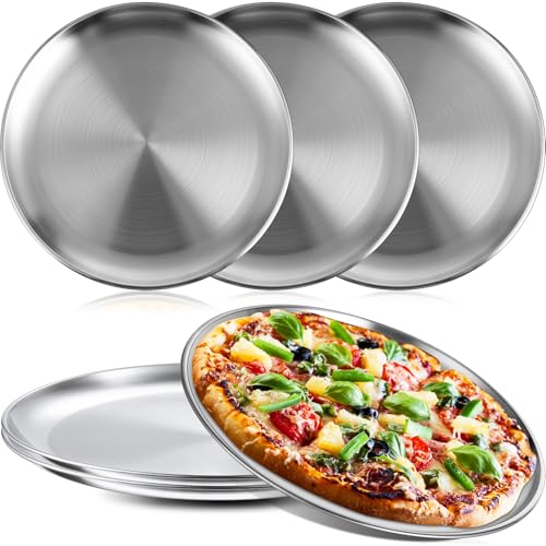 6 Pieces Silver Pizza Pans 8 Inch Bakeware (Silver / 8 Inch)
