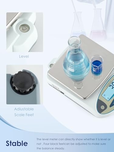 Lab Scale 5kgx0.1g Digital Precision Scale Electronic Balance Laboratory Weighing Industrial Scale Kitchen Counting Scale Scientific Scale Calibrated (5kg / 0.1g)
