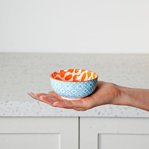 4 Oz Ceramic Mini Dipping Bowls Set of 6 (Assorted Colors / 4oz)