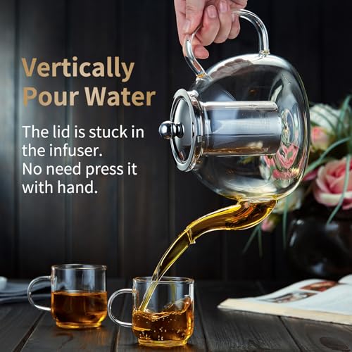 Glass Teapot with Infuser (Clear / 40OZ)