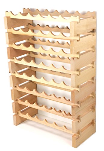 Modular Wine Rack Beechwood 24 (48 Bottles - 8 Rows)