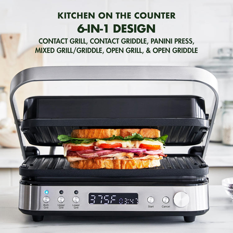 Electric Indoor Stainless Steel 6 (Contact Grill / Silver)