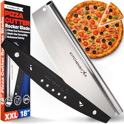18 Inch Pizza Cutter Rocker Blade (18 Inch / Silver)