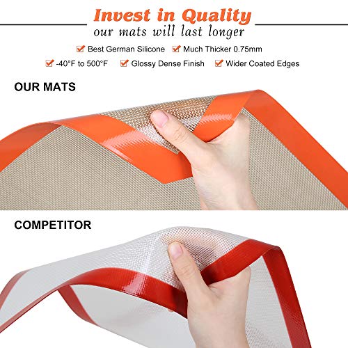Best German Silicone Baking Mat (Standard Baking Mat / 19.5"L x 13.5"W)