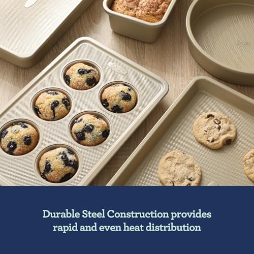 Verlice 5 Piece Carbon Steel Baking Pans Bakeware Set W (5-Piece Bakeware Set / Champagne Gold)