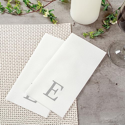 Silver Letter E Linen (Silver / 2000 Count / E)