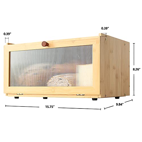 Bamboo Bread Box for Kitchen Counter (Bamboo)