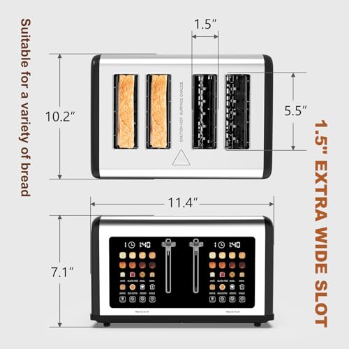 4 Slice Toaster Touch Screen (Black)