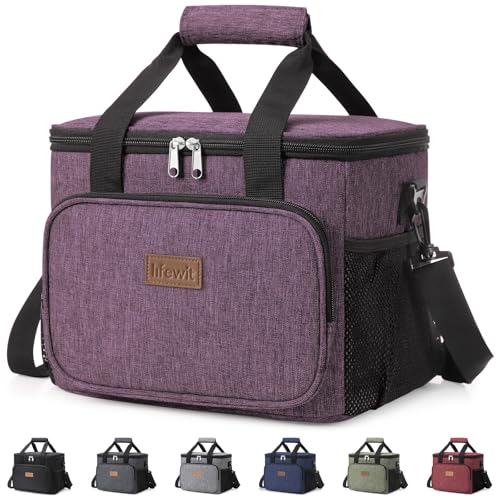 Insulated Lunch Box for Men (Purple / Large(15L))