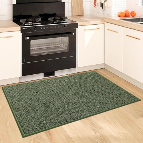 Kitchen Rugs and Mats 2PCS Non (Green / 20"x32"+20"x48" (Rectangular))